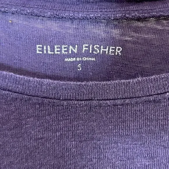 Eileen Fisher Purple 100% Linen Shirt Size S Long Sleeves - Picture 4 of 8